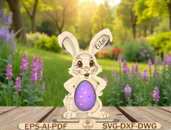 Easter Bunny Egg Holder Laser Cut File