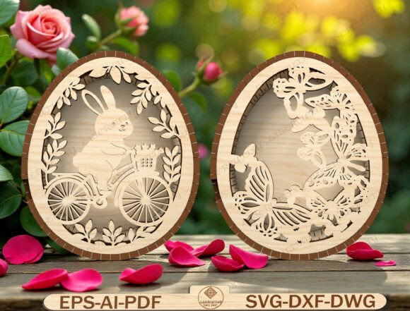 Easter Bunny Egg Laser Cut File