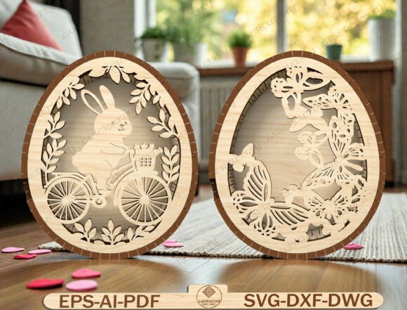Easter Bunny Egg Laser Cut File