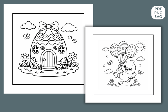 Easter Coloring Pages for Kids PNG, SVG Easter Coloring Pages for Kids PNG, SVG