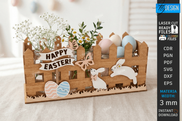 Easter Decor Laser Cut | Easter Basket Easter Decor Laser Cut | Easter Basket