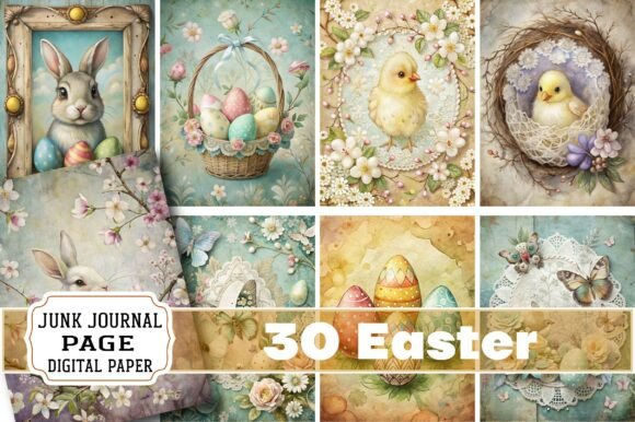 Easter Junk Journal Pages