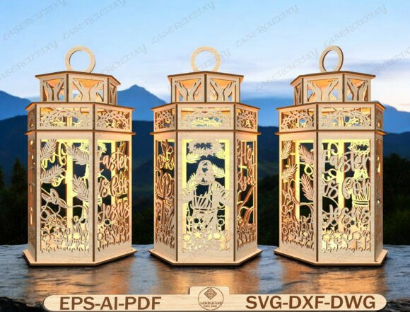 Easter Lantern Wooden Laser Cut File