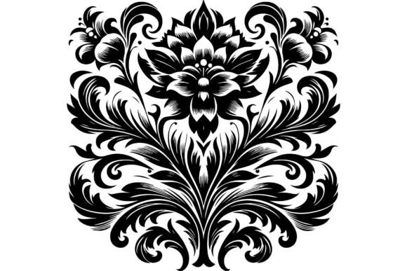 Elegant Black Floral Set