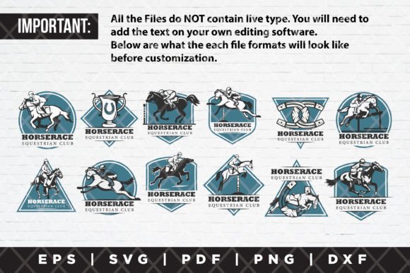 Equestrian SVG Logo Bundle Equestrian SVG Logo Bundle