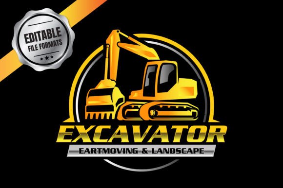 Excavator Heavy Vehicle Logo Template Excavator Heavy Vehicle Logo Template