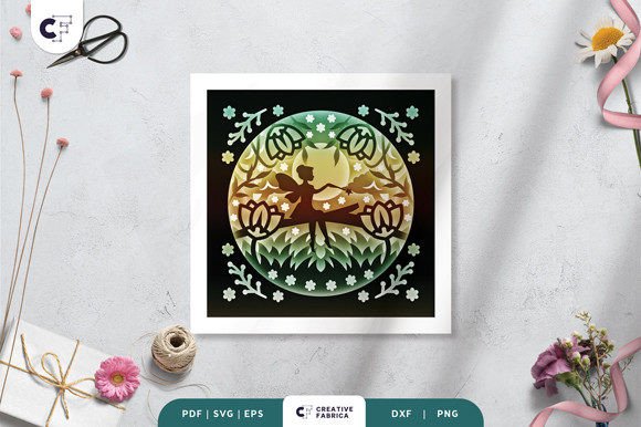 Fairy in Spring Garden 3D Shadow Box Fairy in Spring Garden 3D Shadow Box