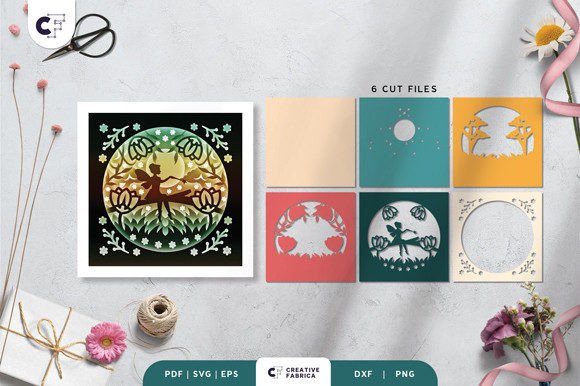 Fairy in Spring Garden 3D Shadow Box Fairy in Spring Garden 3D Shadow Box