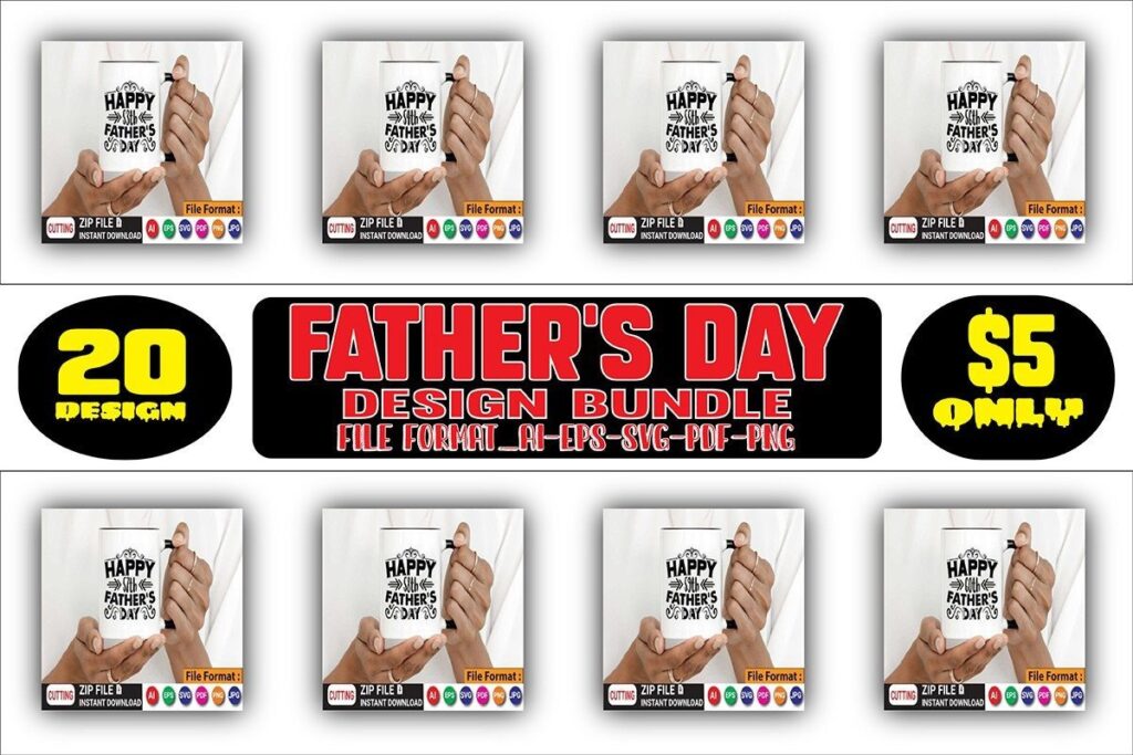 Father's Day Mug Design Bundle