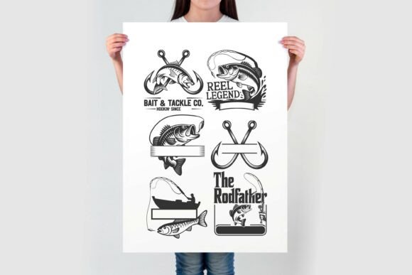 Fishing SVG Bundle, 20 Monogram Design