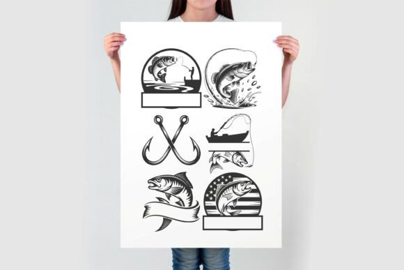 Fishing SVG Bundle, 20 Monogram Design