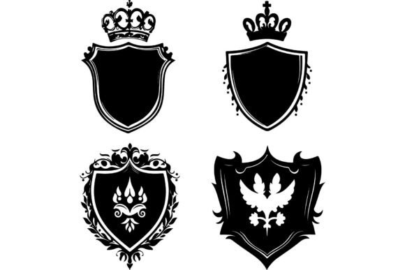 Fleur-de-Lis Heraldic Crest Set Fleur-de-Lis Heraldic Crest Set