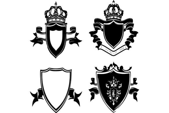 Fleur-de-Lis Heraldic Crest Set Fleur-de-Lis Heraldic Crest Set