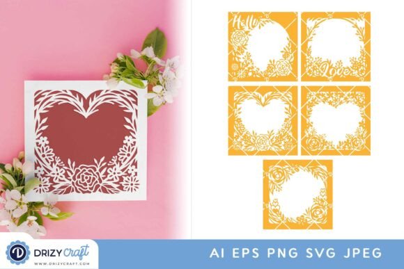 Floral Greeting Card Set of 5