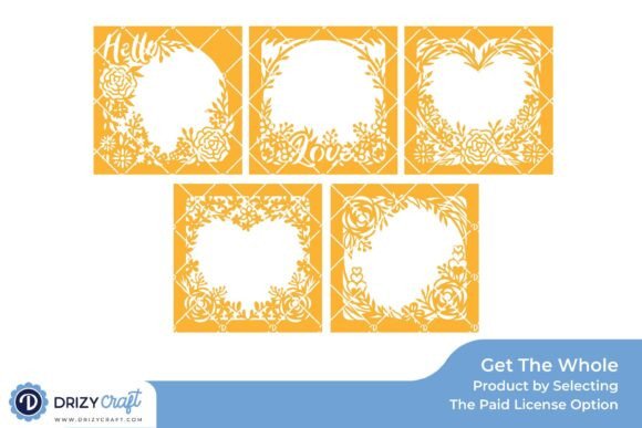 Floral Greeting Card Set of 5