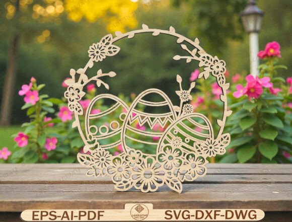 Floral Spring Round Sign Laser Cut File