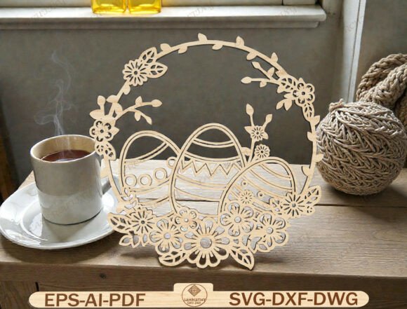 Floral Spring Round Sign Laser Cut File
