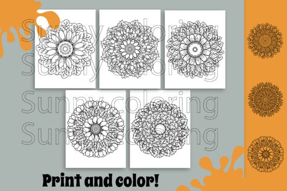 Flower Mandalas Coloring Book, Printable