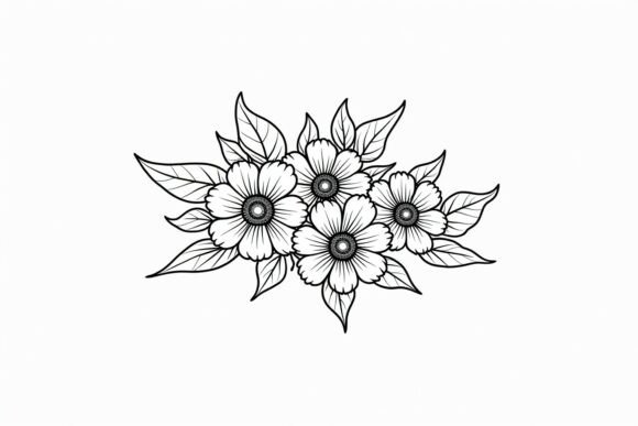 Flower Outline Art Printable Bundle