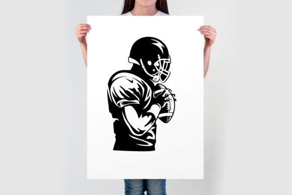 Football Player Monogram SVG