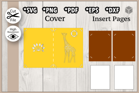 Giraffe Birthday Card Template