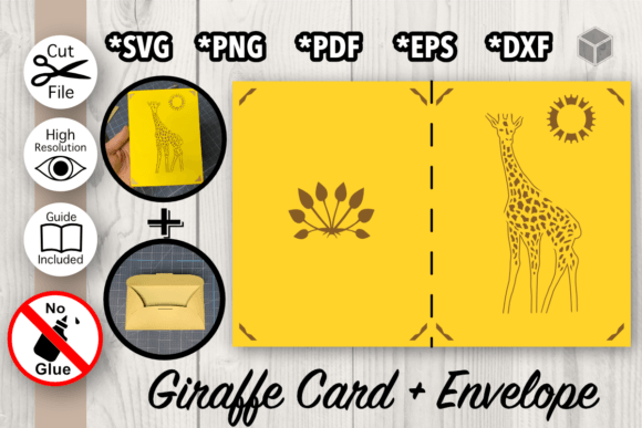 Giraffe Birthday Card Template