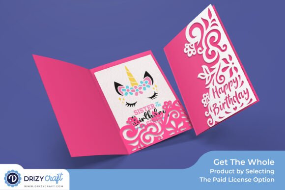 Greeting Card Love Birthday Set of 4