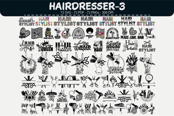 Hairdresser Vector Clipart – 72 Designs