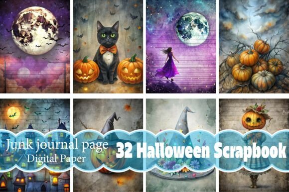 Halloween Scrapbook Paper Kit