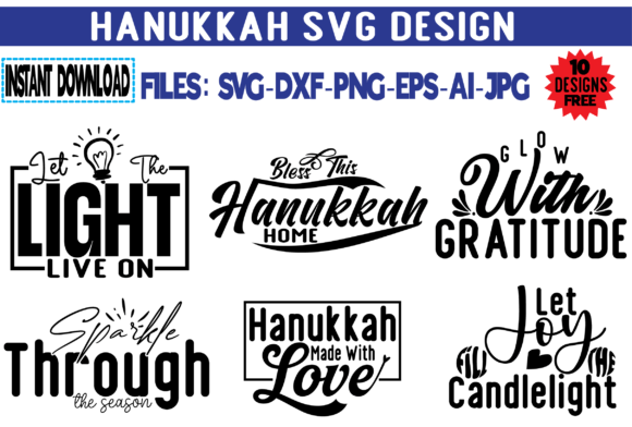 Hanukkah Svg T-shirt Design Hanukkah Svg T-shirt Design