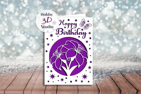 Happy Birthday Card Template SVG