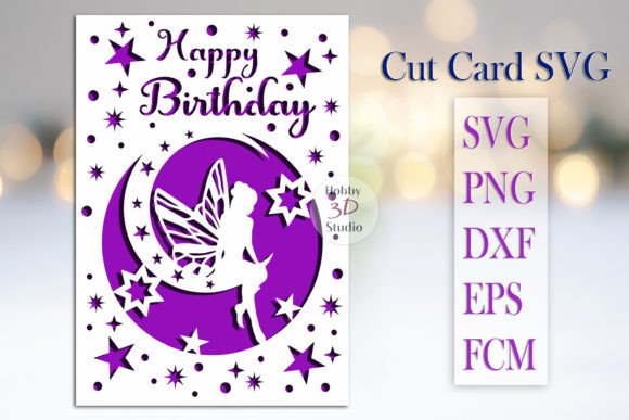 Happy Birthday Card Template SVG