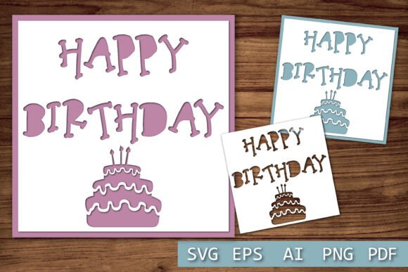 Happy Birthday Card SVG