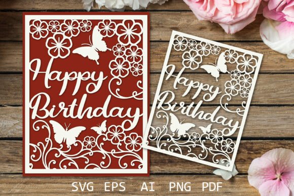 Happy Birthday Card SVG |Birthday Paper