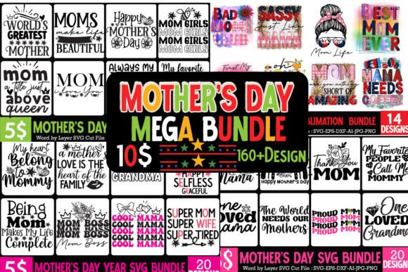 Huge Mother's Day SVG Mega Bundle