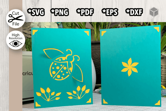 Lady Bug Birthday Card Template