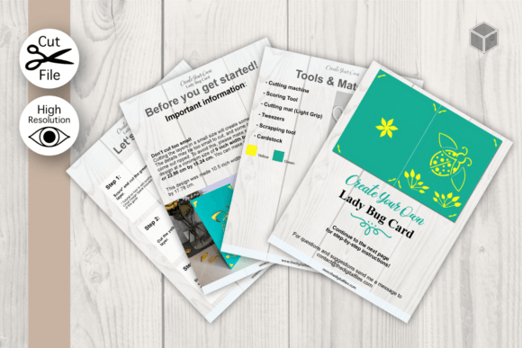 Lady Bug Birthday Card Template