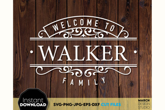 Last Name Monogram SVG Personalized File