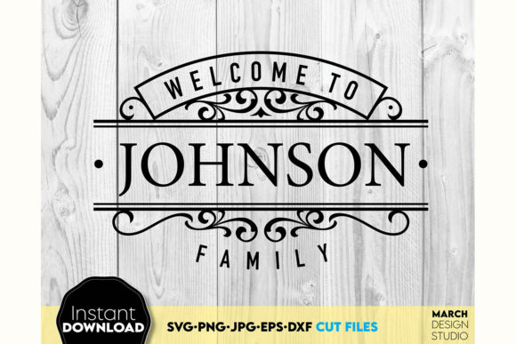 Last Name Monogram SVG Personalized File