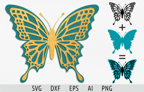Layered Flying Butterfly Svg for Cutting Layered Flying Butterfly Svg for Cutting