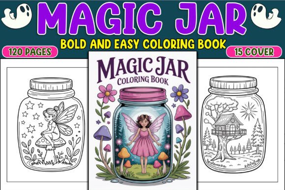 Magic Jar Bold and Easy Coloring Book