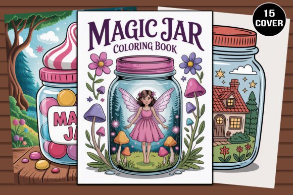 Magic Jar Bold and Easy Coloring Book