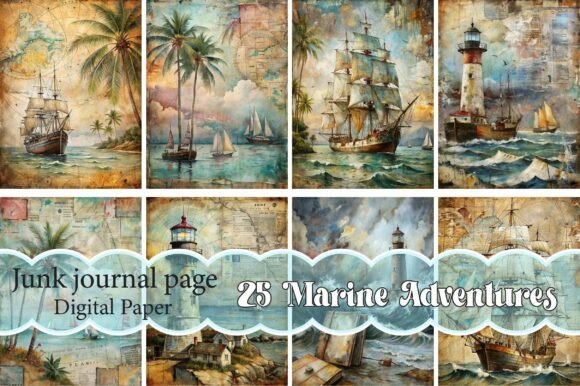 Marine Adventures Vintage Junk Journal