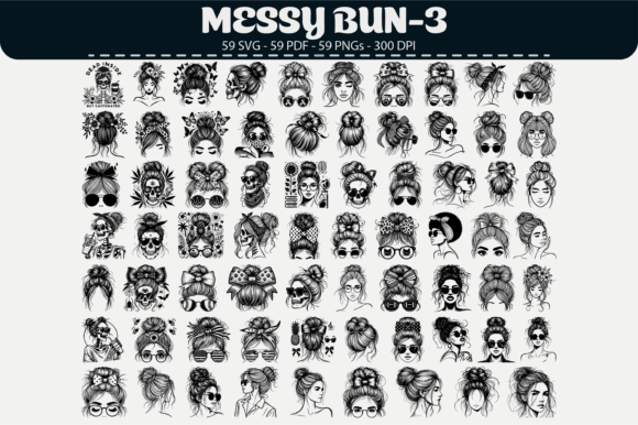 Messy Bun Clipart – 59 Designs