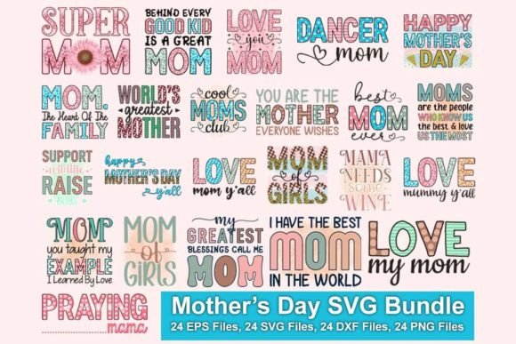 Mom Mama Mother Day SVG Cut Files