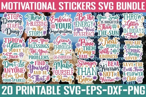 Motivational Stickers SVG Bundle Motivational Stickers SVG Bundle