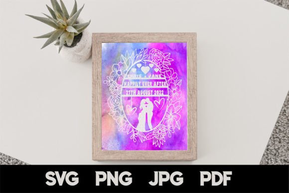 Mr and Mrs SVG Wedding Papercut