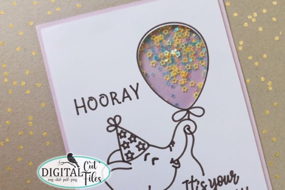 Nursery Birthday Shaker Card Svg Cricut