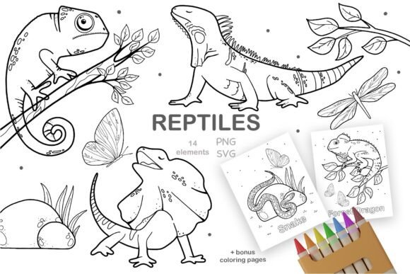 Reptiles Silhouette Coloring Sheets Reptiles Silhouette Coloring Sheets