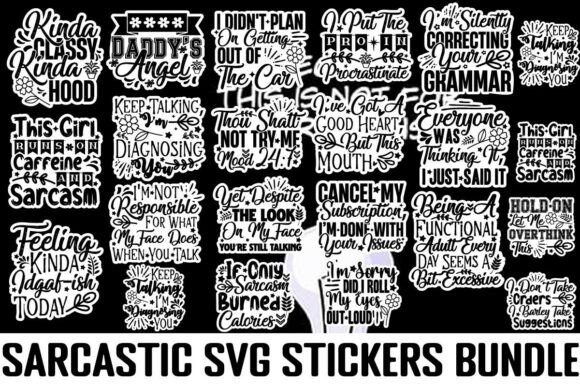Sarcastic Quotes SVG Sticker Bundle Sarcastic Quotes SVG Sticker Bundle